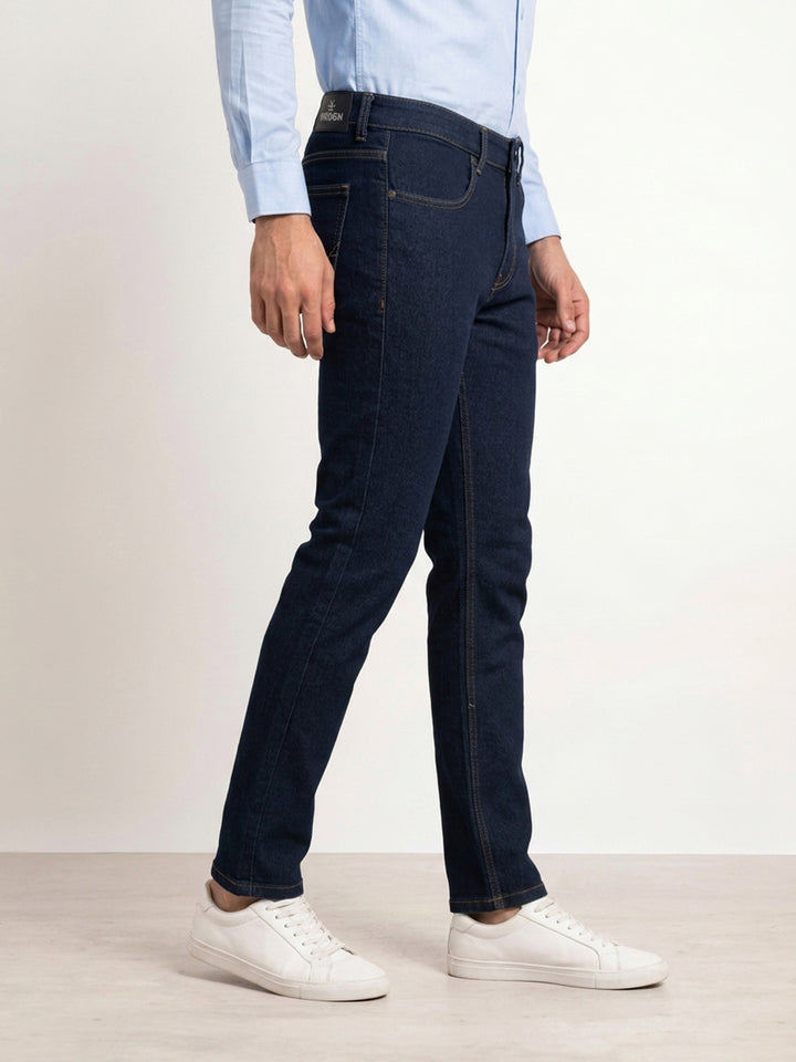 Solid Slim Fit Denim Jeans | Blue