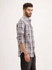 Textured Oversized Fit Double Pocket Shirt | Purple
