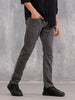 Mid Washed Straight Fit Cotton Stretch Jeans I Mid Grey