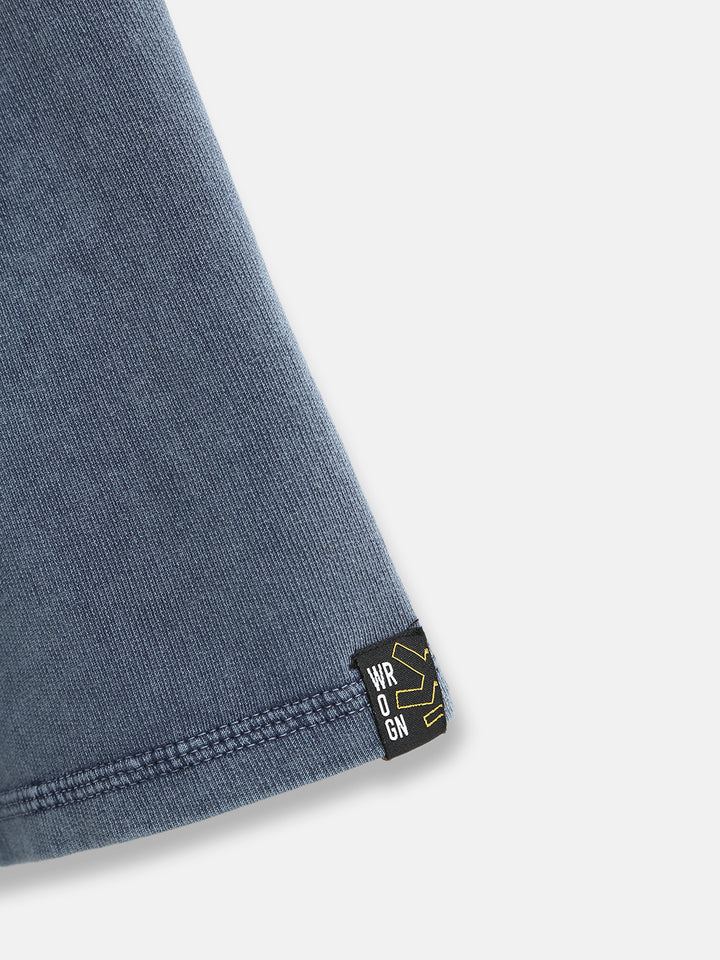 Washed Slim Fit Polo T-Shirt | Navy Blue