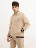 Classic Regular Fit Bomber Jacket | Beige | WJK02FSRE1074W