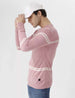 Pink Knit Striped Sweater