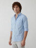 Solid Regular Fit Full Sleeve Shirt | Light Blue