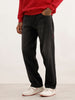 Faded Loose Fit Denim Cargo | Black