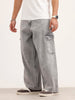Baggy Cargo Fit Denim Jeans | Grey