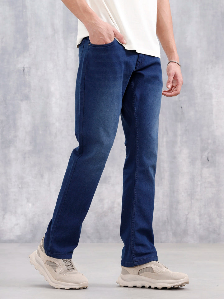 Men's Casual Straight Fit Jeans | Dark Stone