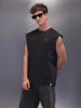 Sleeve Less Oversized T-Shirt | Black