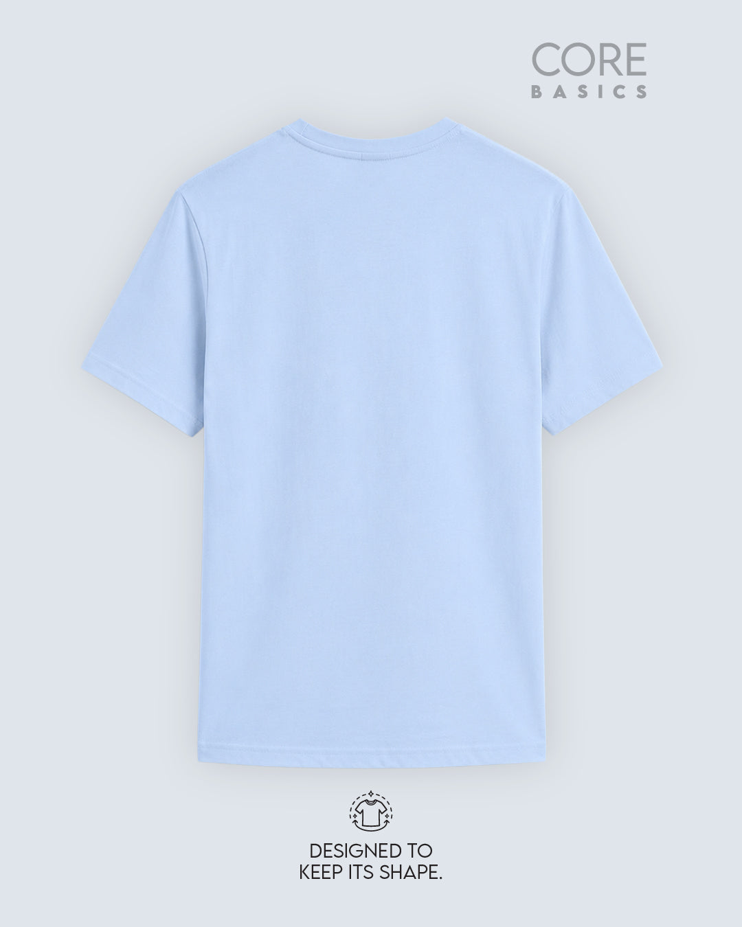 Core Basics Regular Fit T-Shirt | Essential | Light Blue