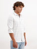 Textured Regular Fit Full Sleeve Shirt | White