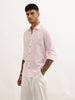 Solid Slim Fit Full Sleeve Shirt | Pink