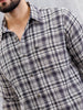 Yarn Dyed Check Shirt In Twill | Grey