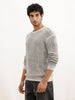 Solid Comfort Fit Knitted Sweatshirt | Grey