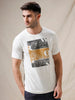 Distressed Print Casual T-Shirt