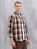 Micro Cord Checked Shirt | Brown