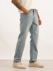 Solid Straight Fit Denim Jeans | Light Blue