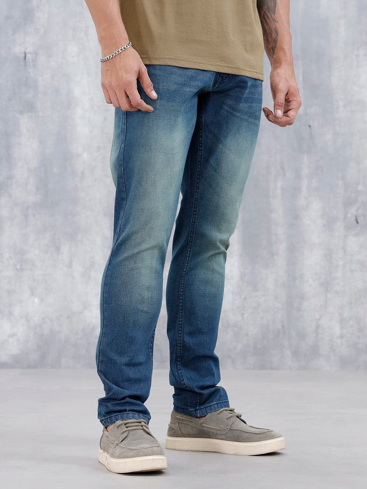 Men's Casual Slim Fit Jeans | Dark Stone