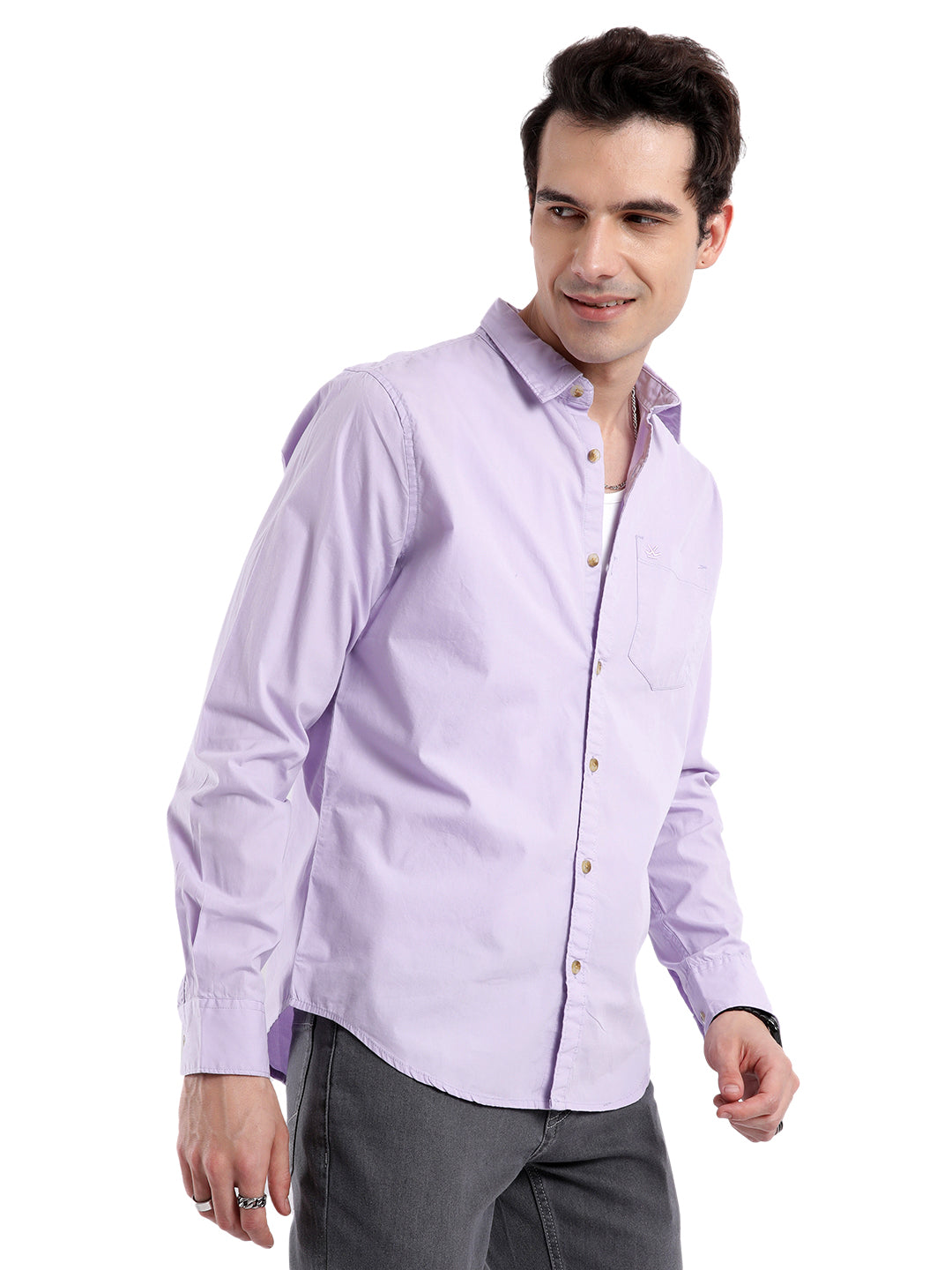 Purple Poplin Classic Shirt