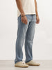 Faded Straight Fit Denim Jeans | Light Blue