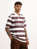 Comfort Fit Placement Printed Polo T-Shirt | Off White