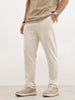 Solid Regular Fit Jogger | Beige