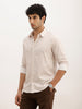 Classic Slim Fit AOP Shirt | Beige