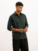 Solid Slim Fit Full Sleeve Shirt | Dark Green | WSH01FSSL7065W