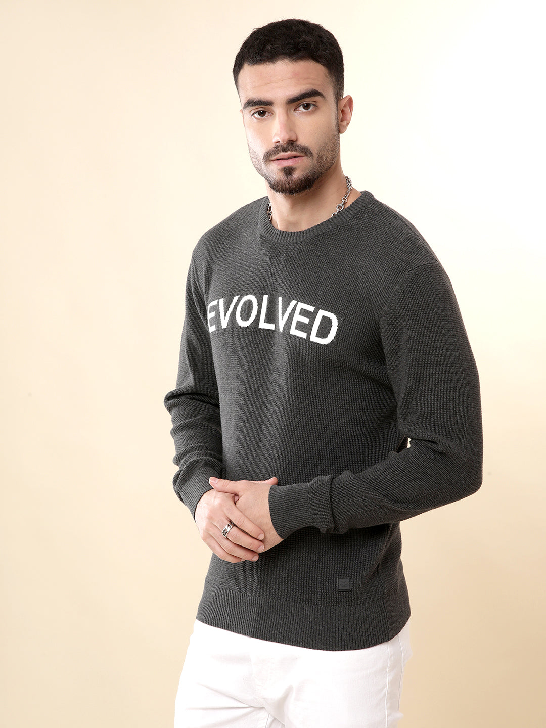 Evolved Knitted Grey Sweater