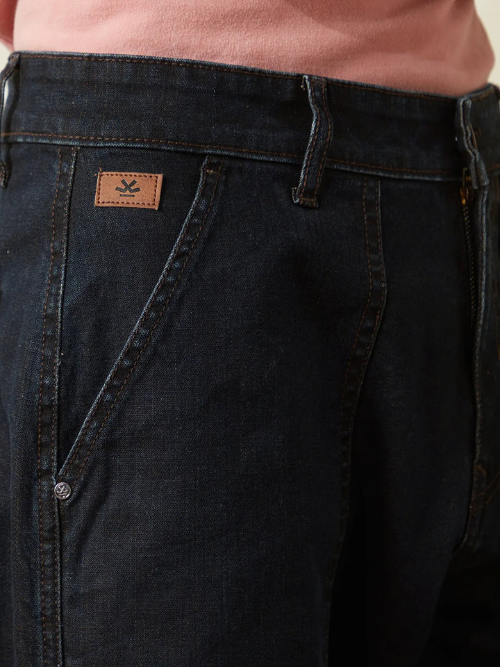 Relaxed Fit Utility Denim Cargo | Blue