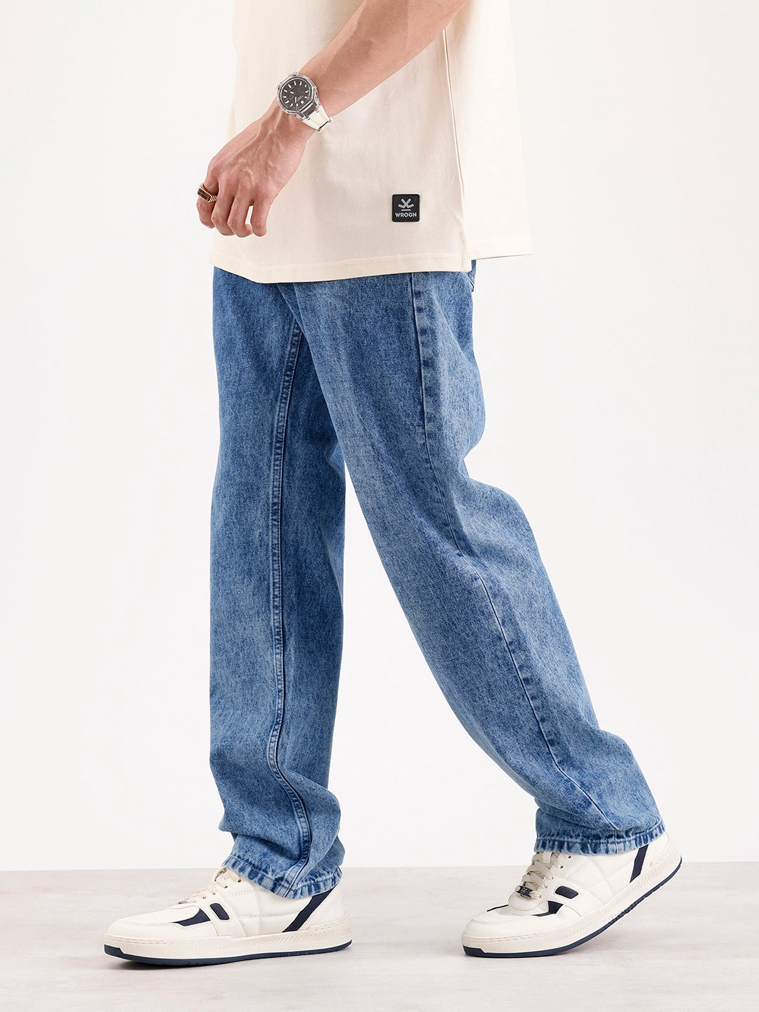 Washed Anti Fit Denim Jeans   |  Blue