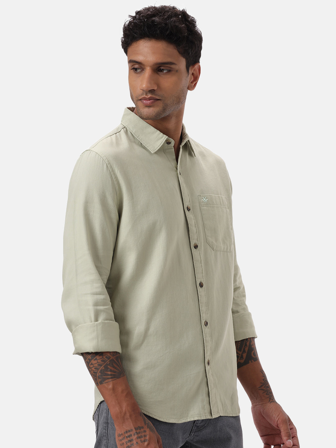 Elite Light Olive Casual Shirt