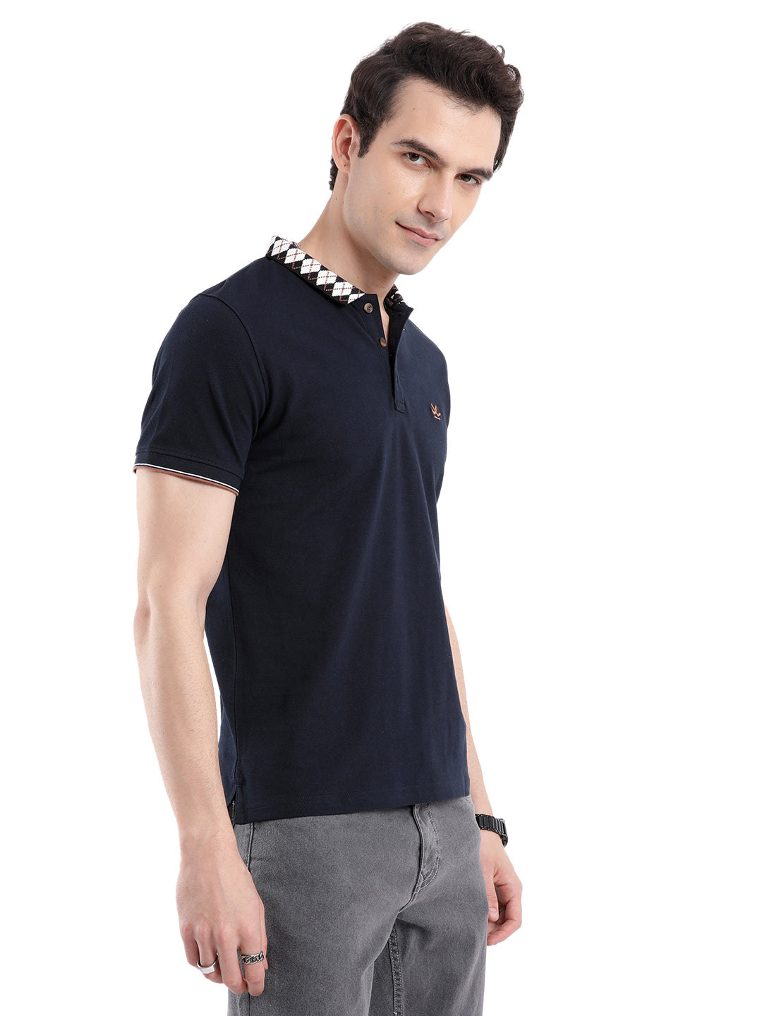 Abstract Collar Polo T-Shirt