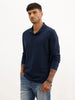 Solid Slim Fit Full Sleeve Polo T-Shirt | Teal | WPT02FSSL1605S