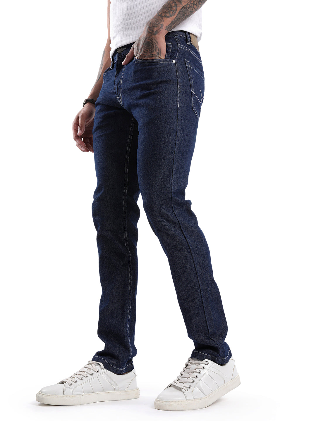 Basic Dark Blue Slim Fit Jeans