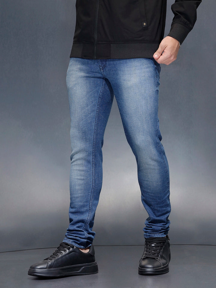 Men's casual skinny fit jeans  | Blue