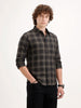 Slim Fit Checkered Shirt | Black