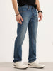Faded Straight Fit Denim Jeans | Light Blue