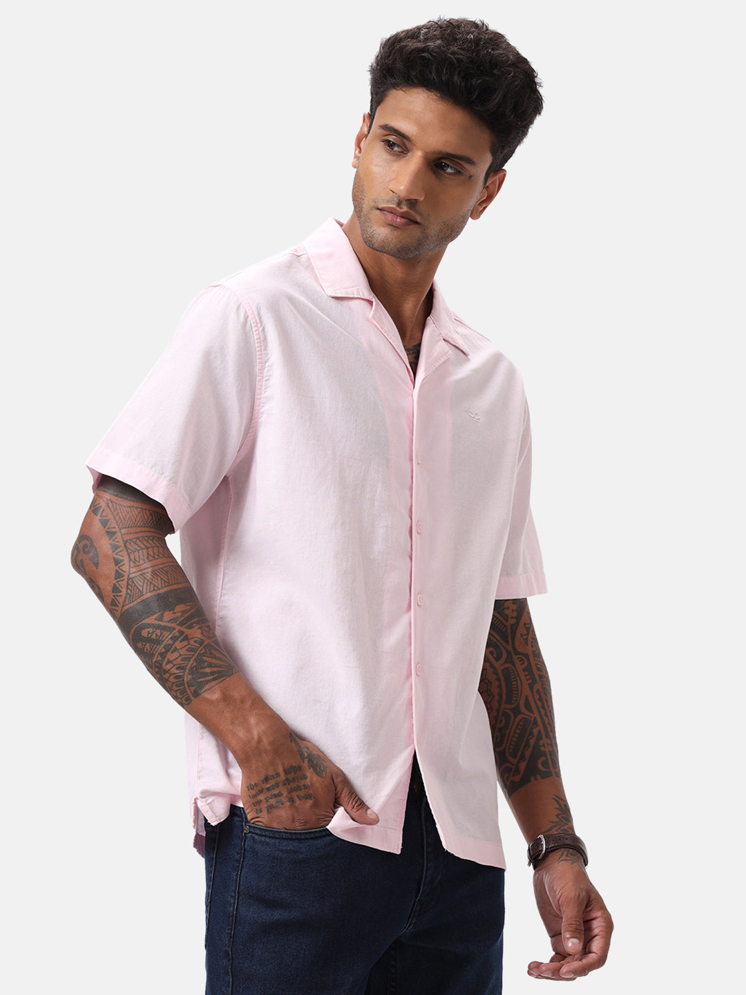 Light Pink Resort Collar Shirt