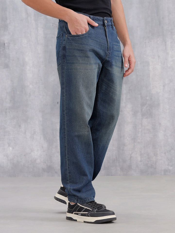 Men's Casual Anti Fit Jeans | Dark Stone