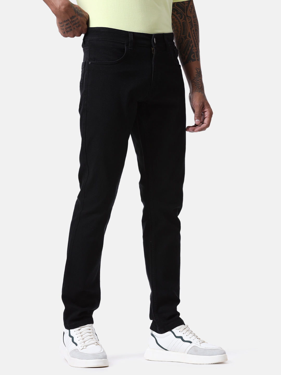 Ace Black Solid Jeans