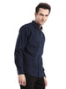 Navy Blue Solid Poplin Shirt