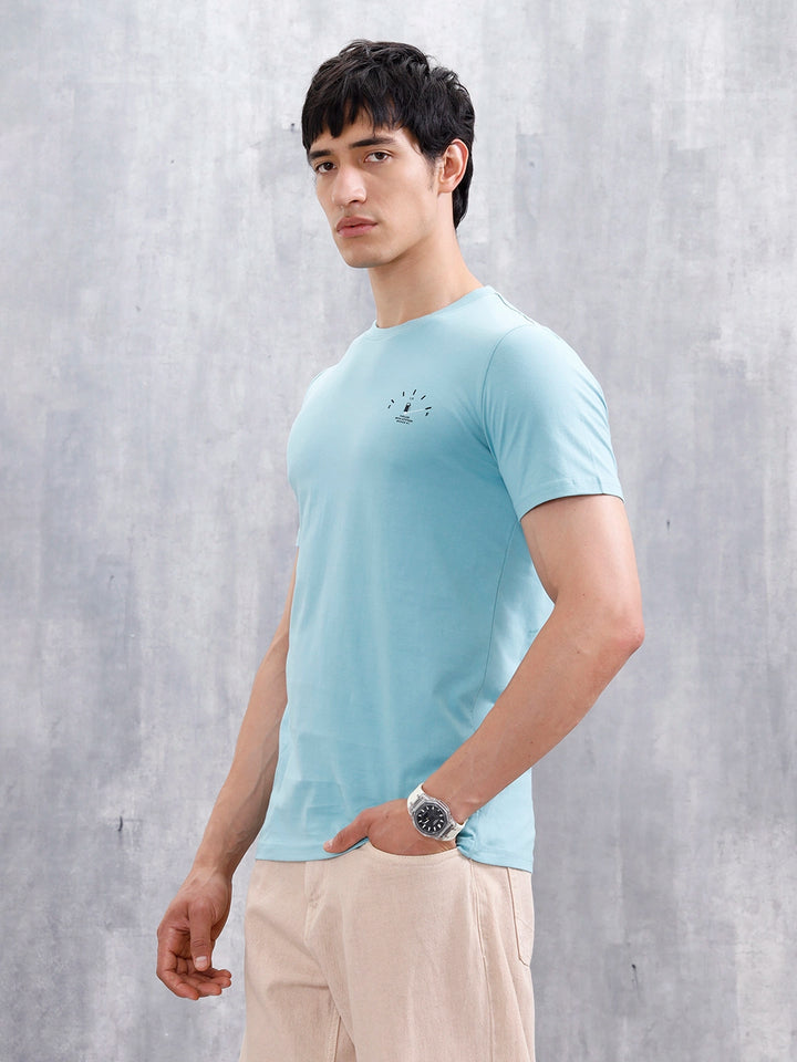 Men's Casual Graphic Printed T-Shirt | Teal