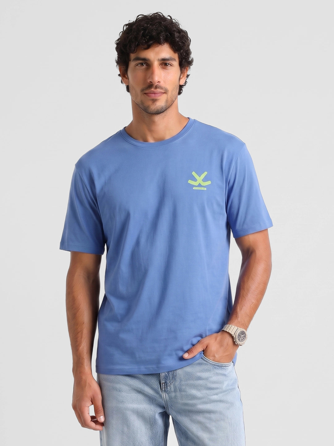 Graphic Back Printed T-Shirt | Blue