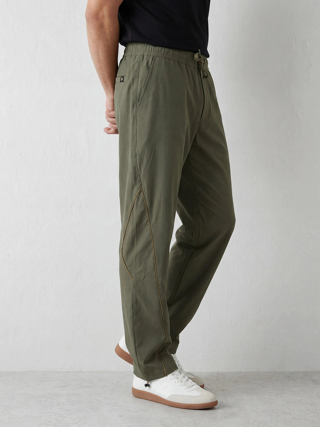 Loose Fit Track Pants | Olive