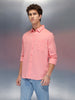 Men's casual slim fit shirt | Pink