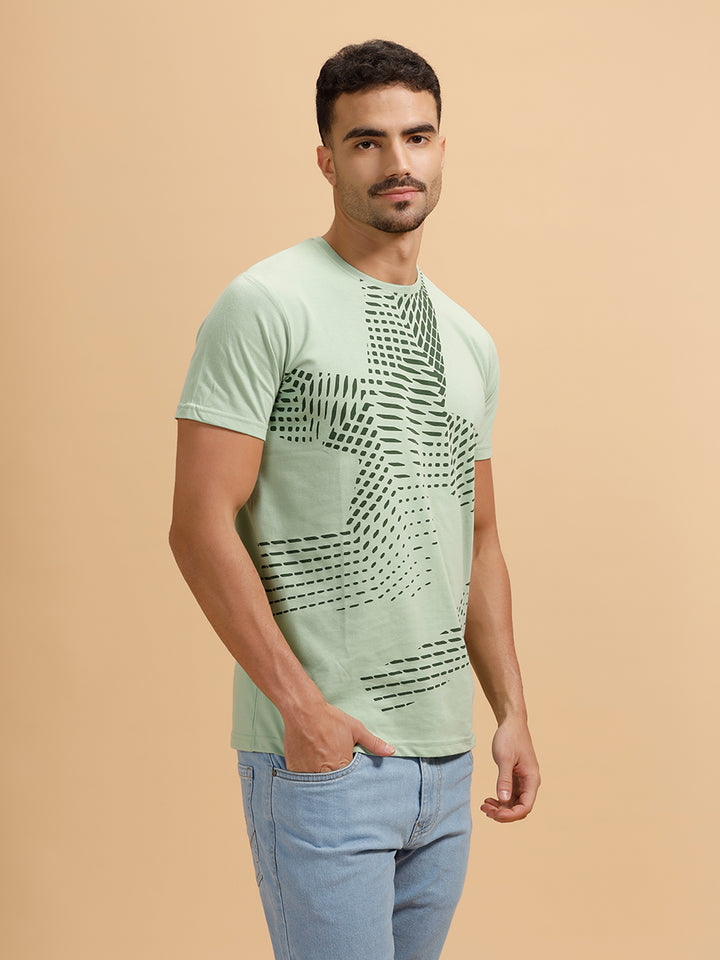 Solid Regular Fit T-Shirt | Light Green