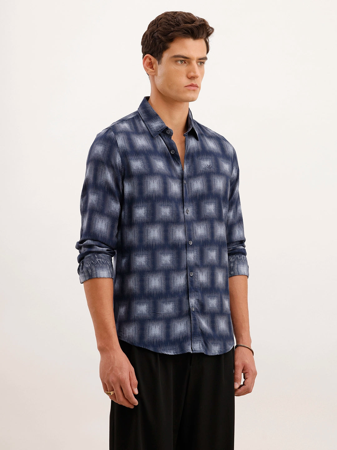 Slim Fit AOP Shirt | Blue