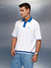 Men's Casual Oversized Fit Polo T-Shirt | White