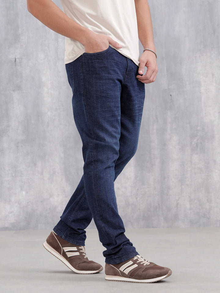 Men's Casual Straight Fit Jeans | Dark Stone