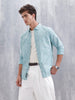 Floral Aop Slim Fit Men Casual Shirt | Blue