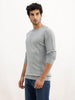 Solid Regular Fit Knitted Sweater | Grey